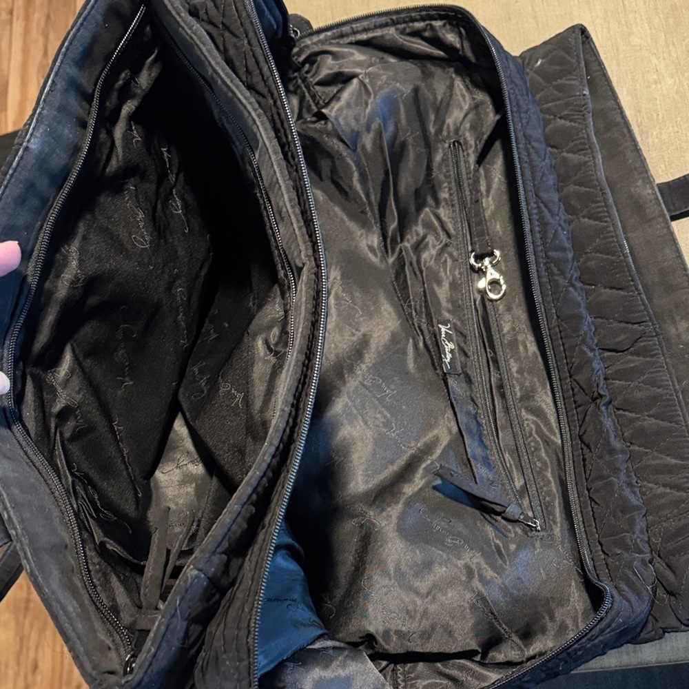 Vera Bradley Black Quilted Tote Bag - Picture 5 of 6